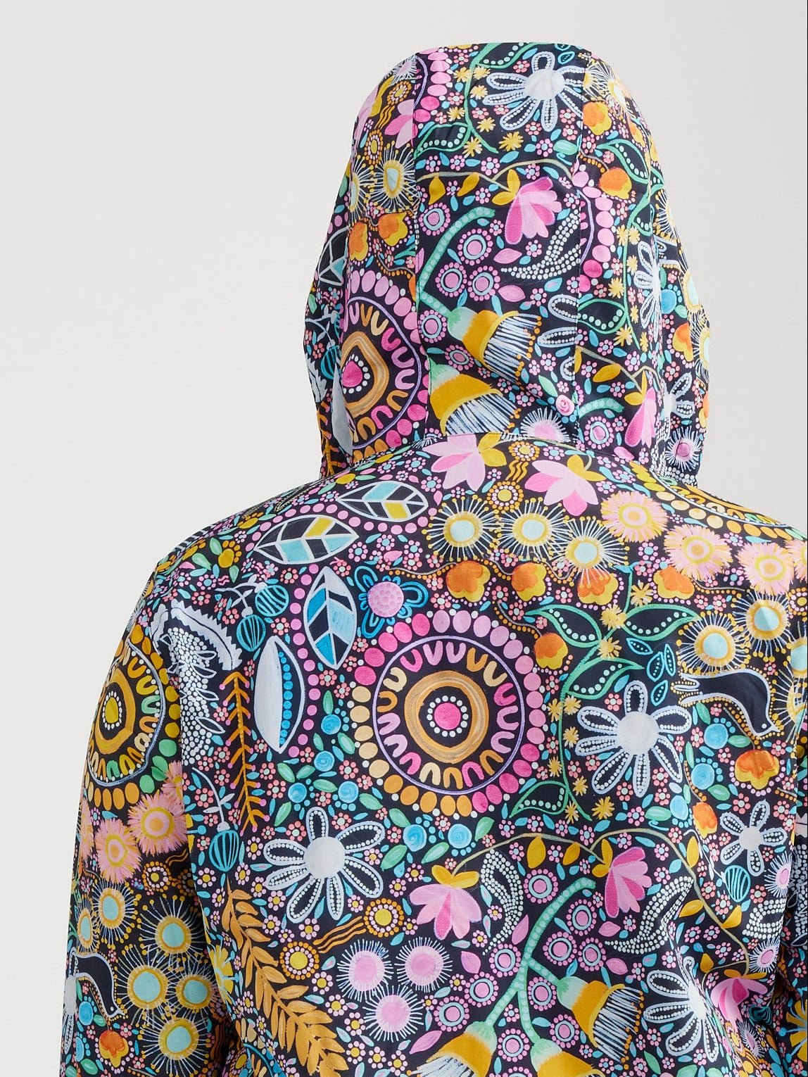 Coastal Wildflowers Longline Raincoat (PREORDER)