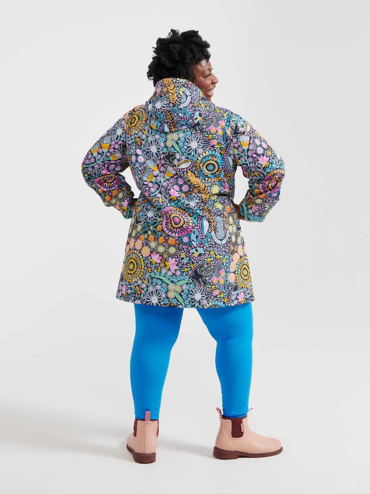 Coastal Wildflowers Longline Raincoat (PREORDER)