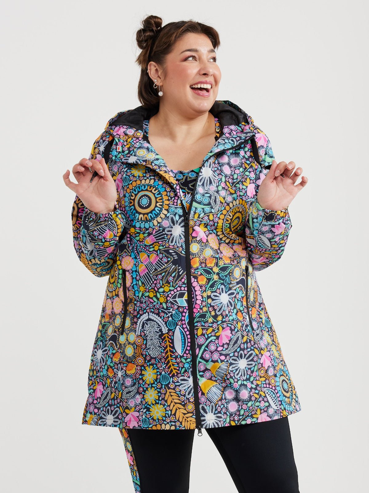 Coastal Wildflowers Longline Raincoat (PREORDER)