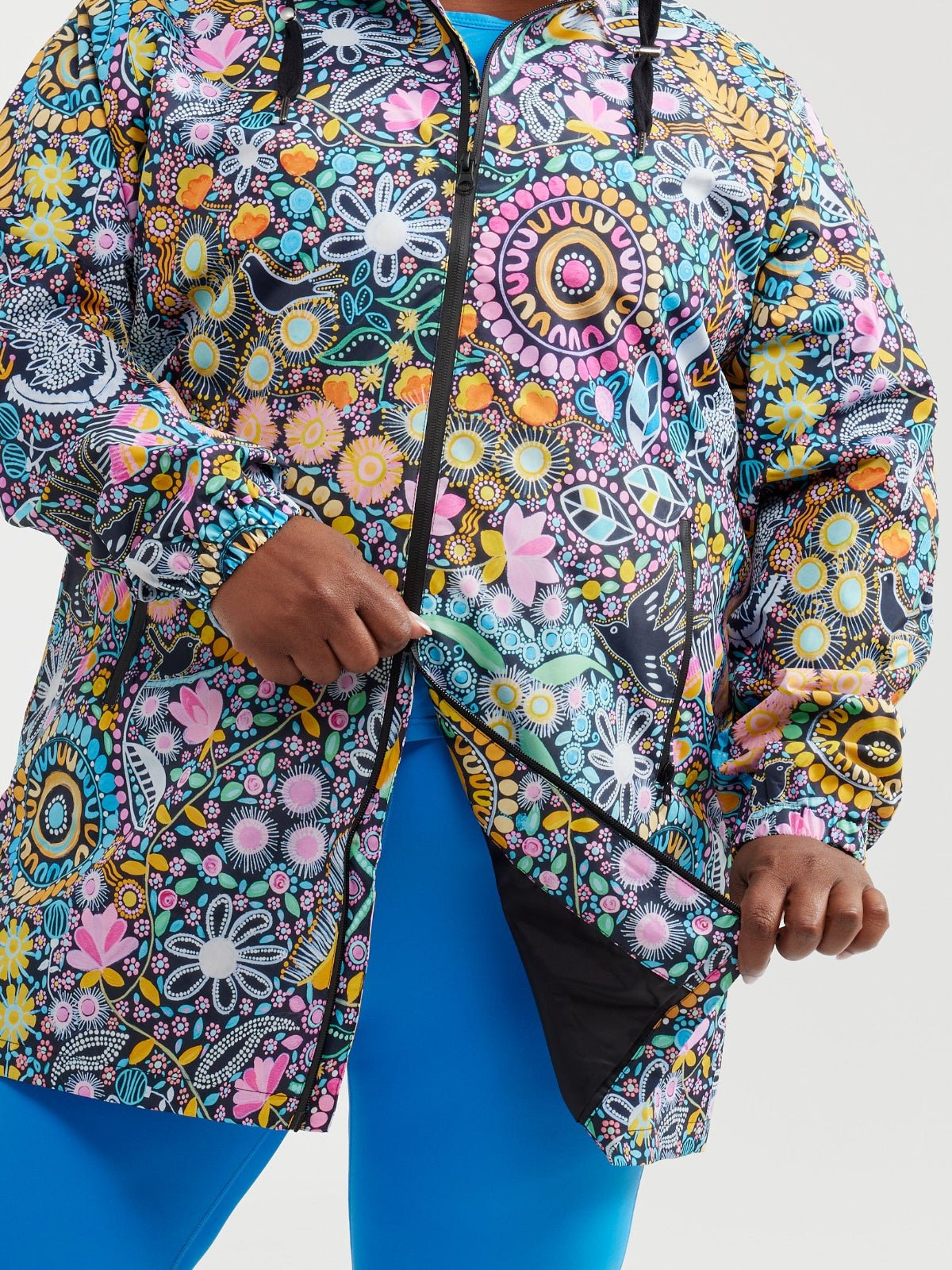 Coastal Wildflowers Longline Raincoat (PREORDER)