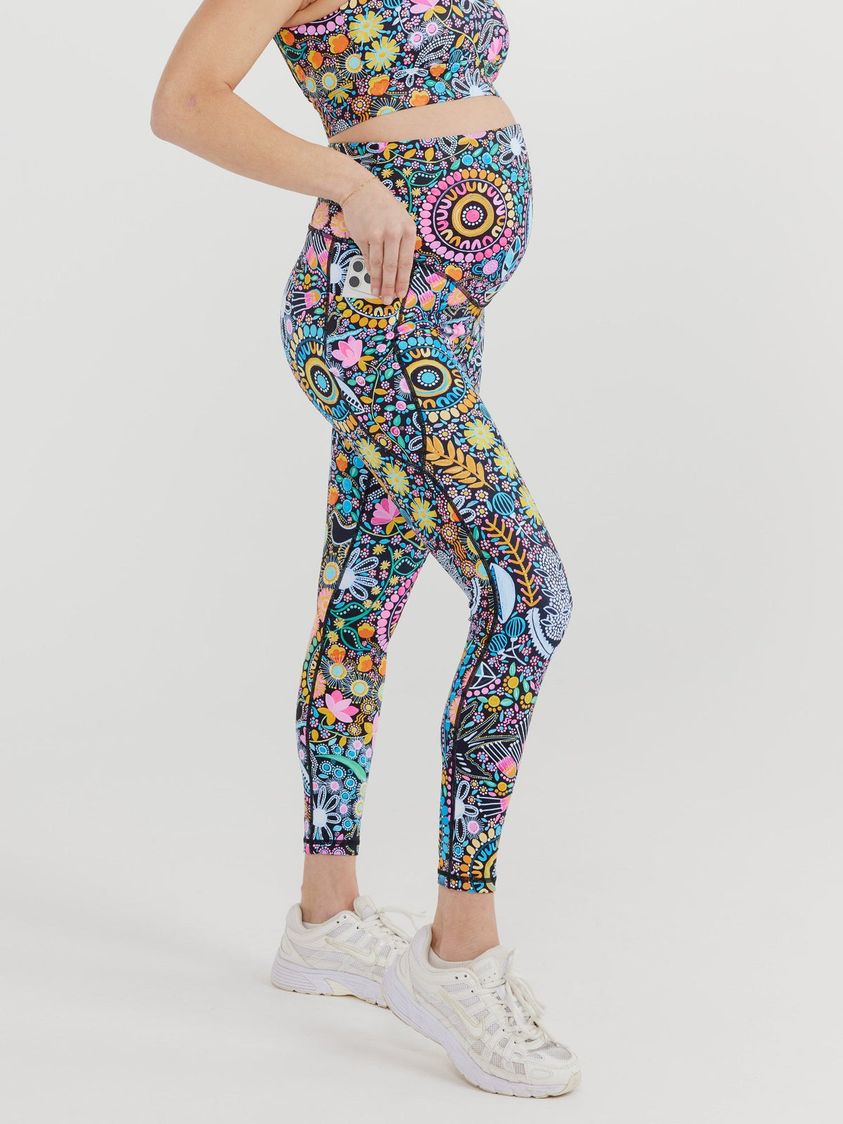Coastal Wildflowers Maternity Legging - 7/8 length