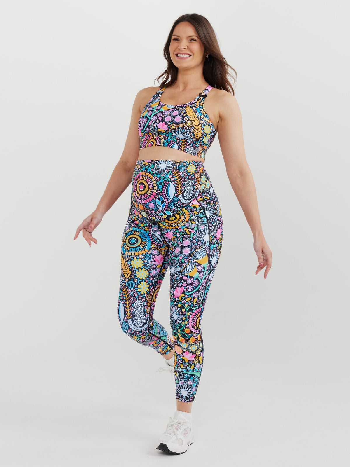 Coastal Wildflowers Maternity Legging - 7/8 length