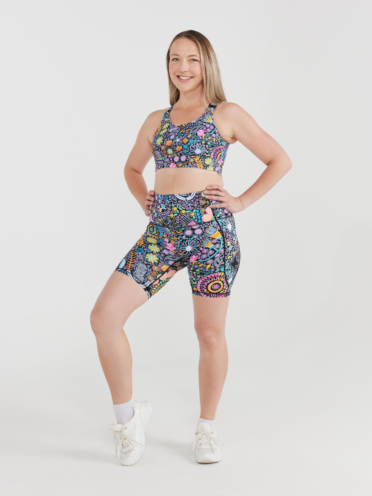 Coastal Wildflowers SleekFit Bike Shorts
