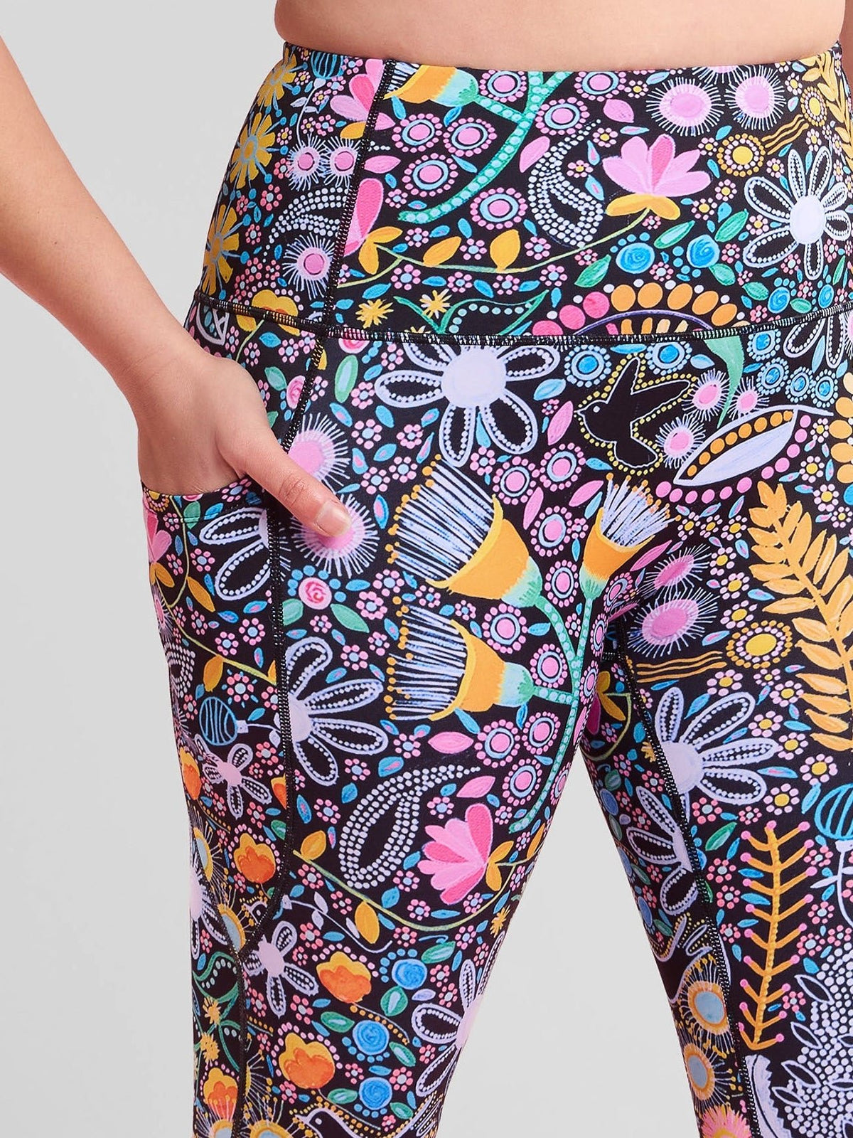 Coastal Wildflowers SleekFit Legging - 7/8-length