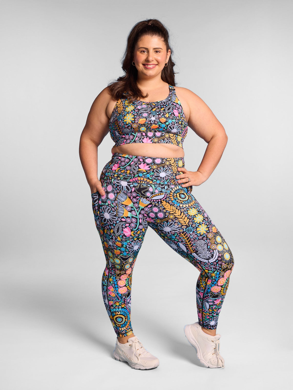 Coastal Wildflowers SleekFit Legging - 7/8-length