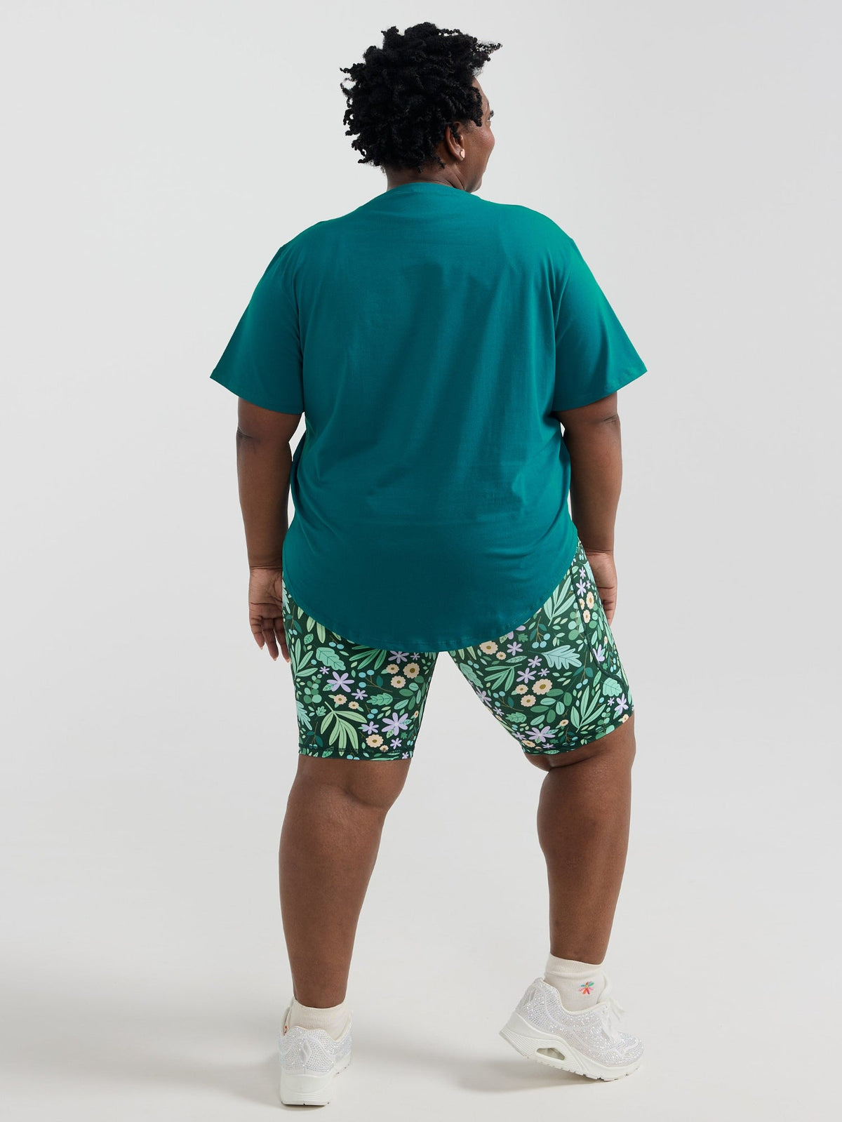 Dark Teal Active Curve Positivi-Tee - longline t shirt plus size