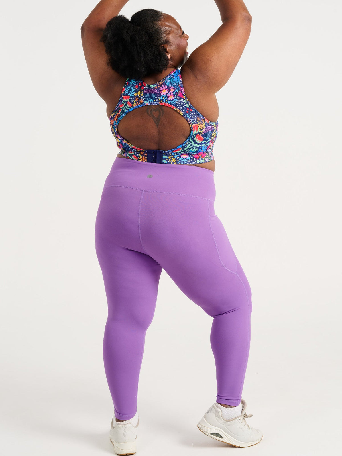 Dusty Grape SleekFit Legging, 7/8-length, worn by Zee