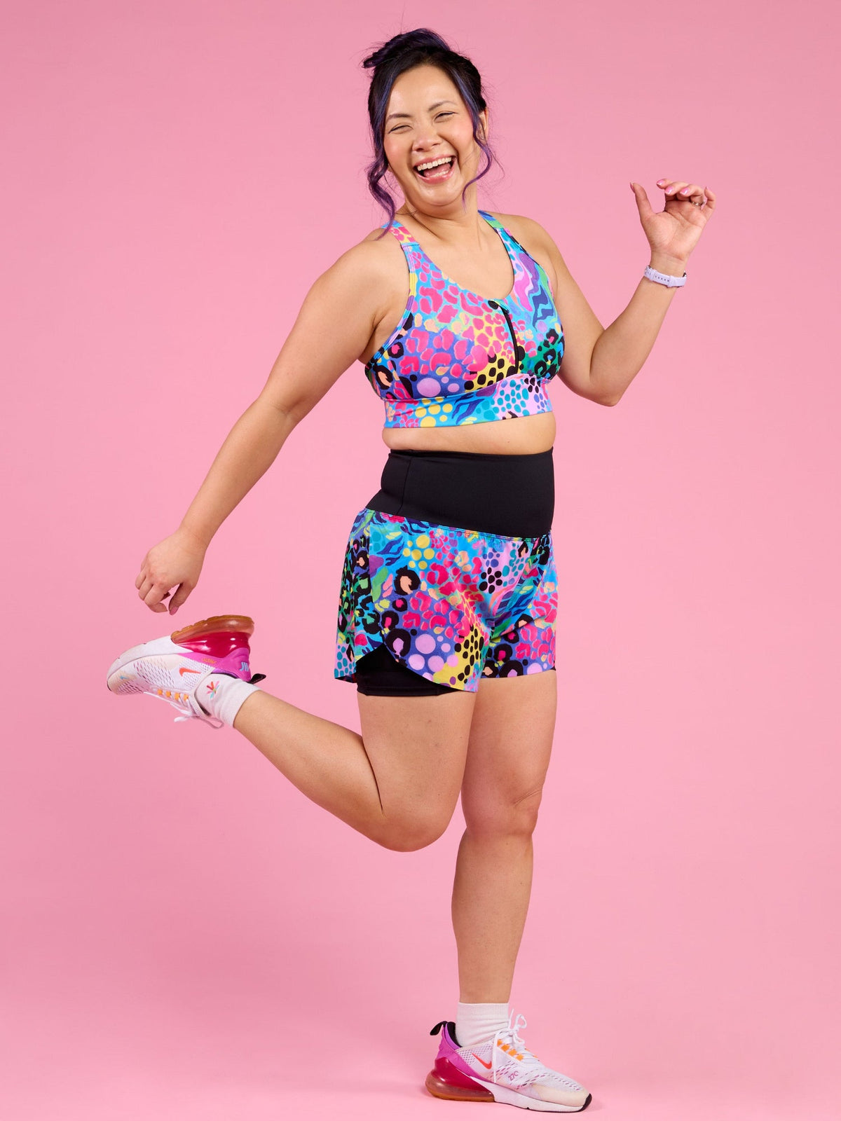Electric Leopard 2-in-1 Running Shorts