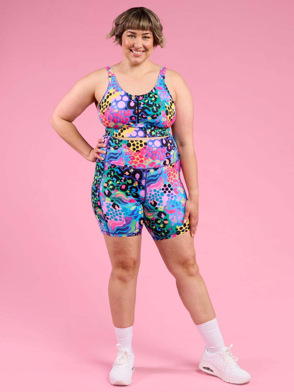 Electric Leopard Everyday Shortie Bike Shorts