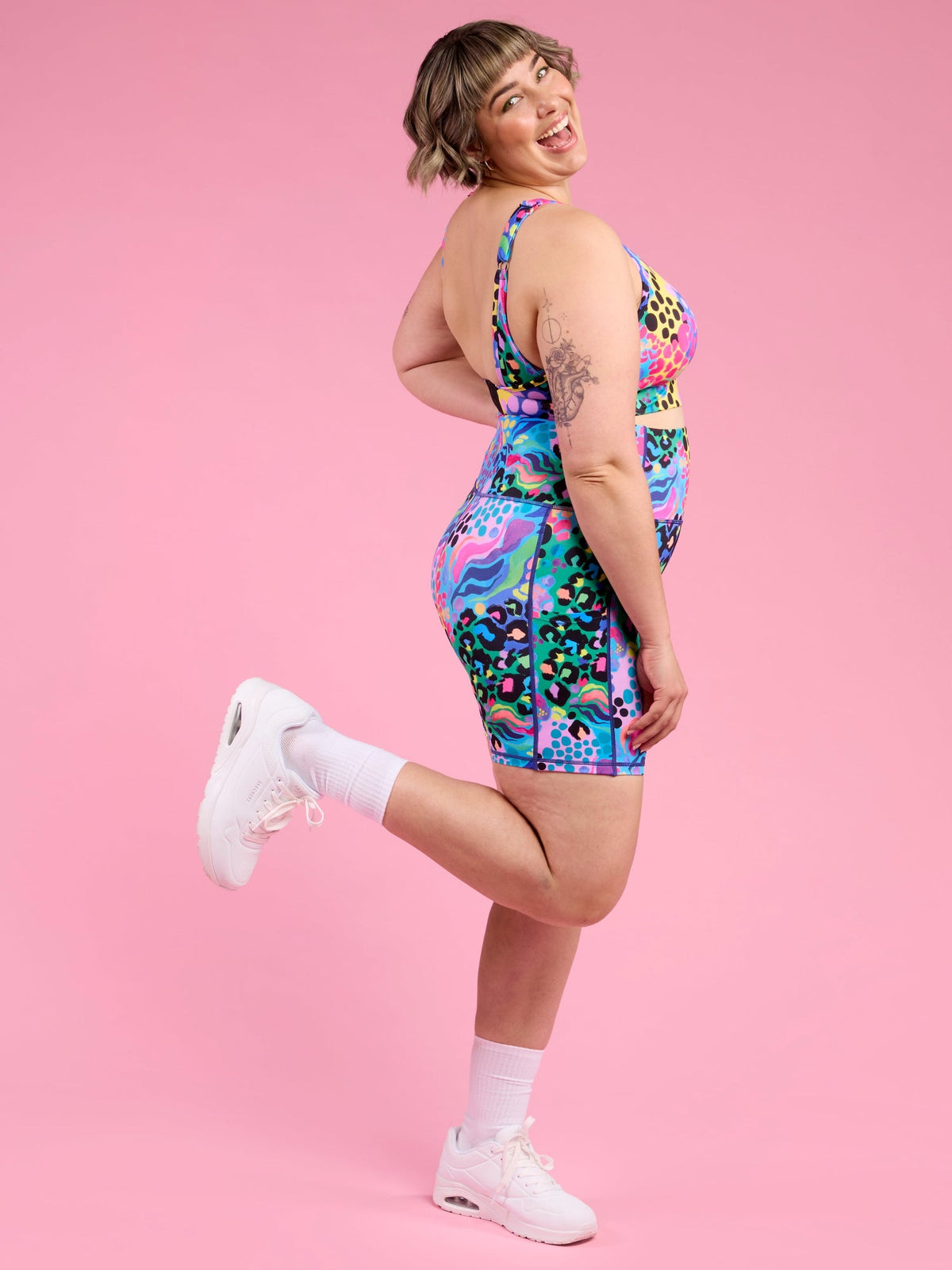 Electric Leopard Everyday Shortie Bike Shorts