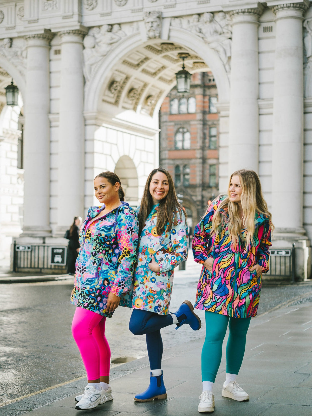 Electric Leopard Longline Raincoat