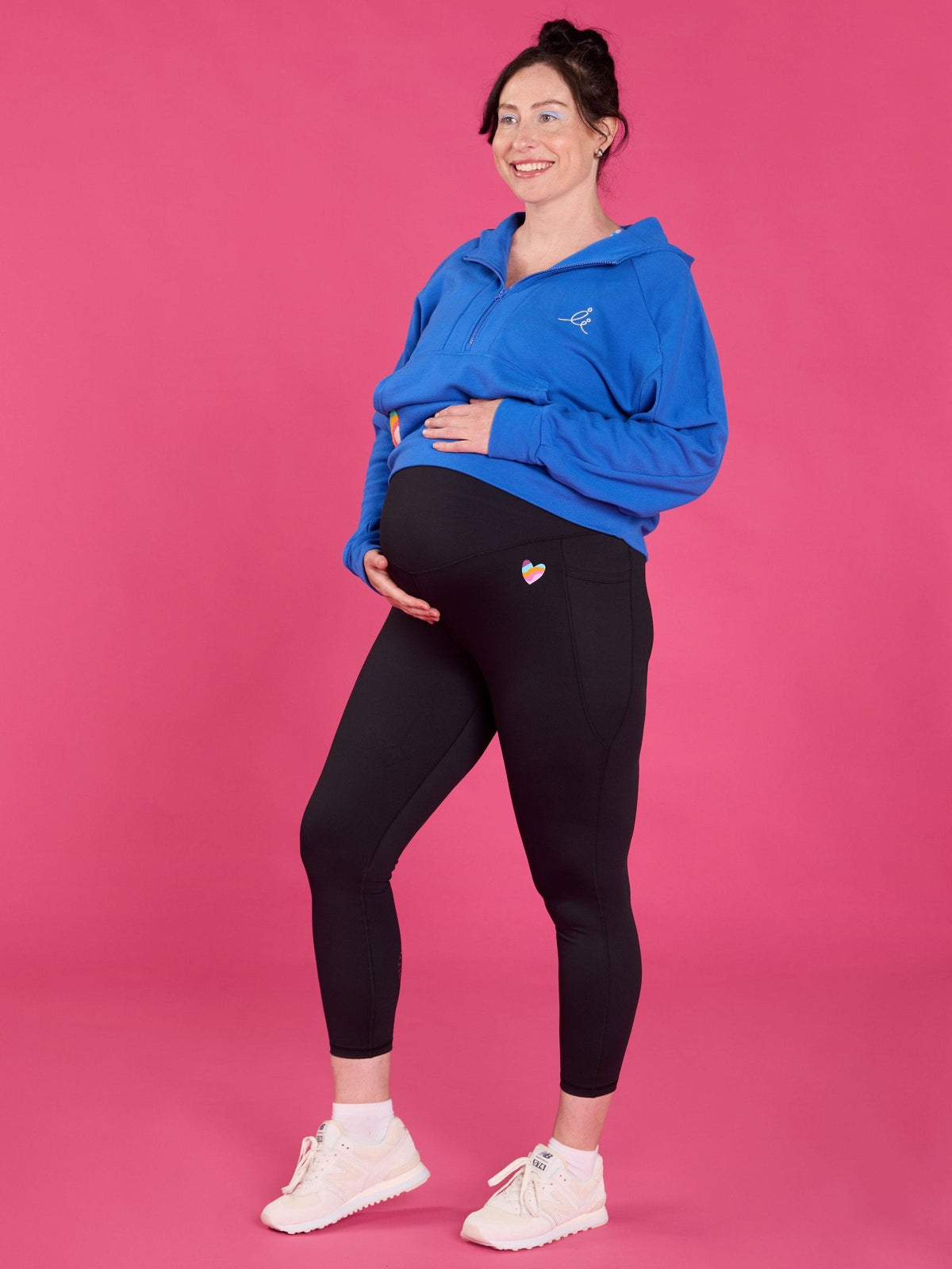 FlexiZip Hoodie - Royal Blue - maternity friendly zip hoodie