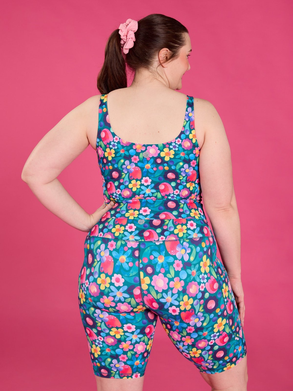 Floral Fields Active Swim Tank - plus size swim tank