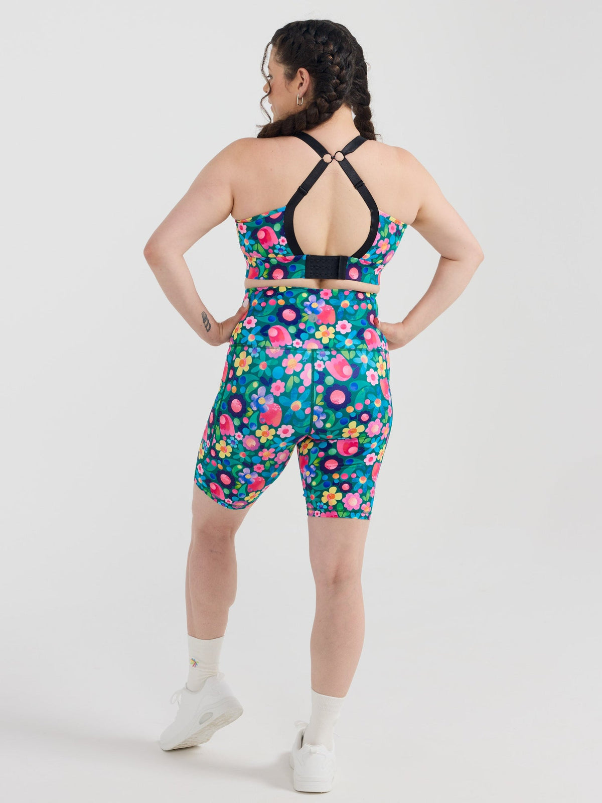 Floral Fields Everyday Bike Shorts - Squat proof