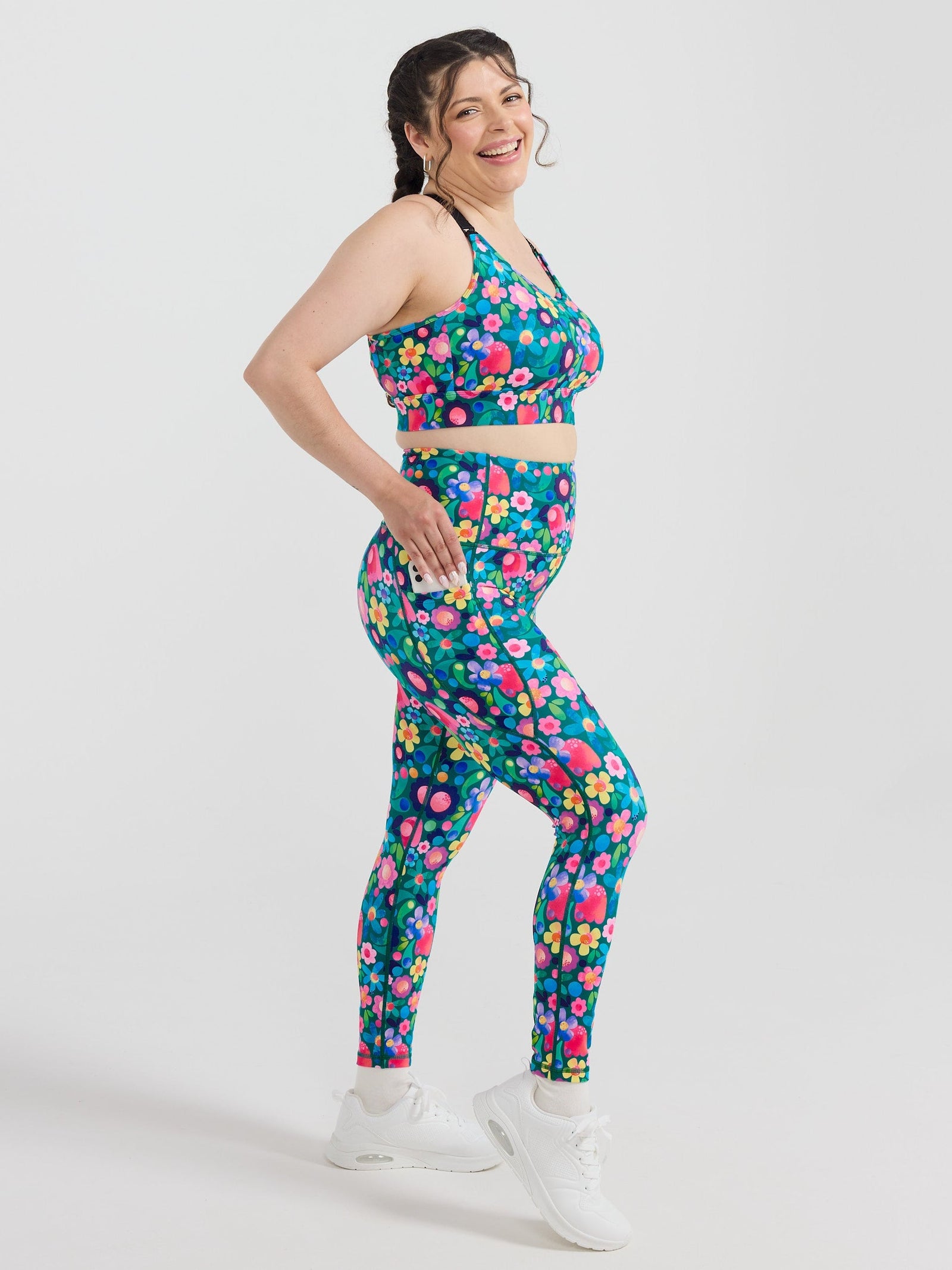 Floral Fields Everyday Legging - 7/8 length - Recycled materials comfort