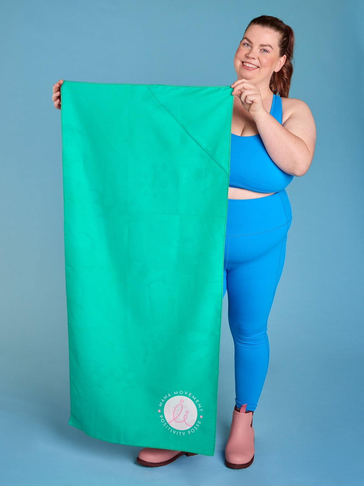 Funderland XL Gym Towel with Pocket - green gym towel