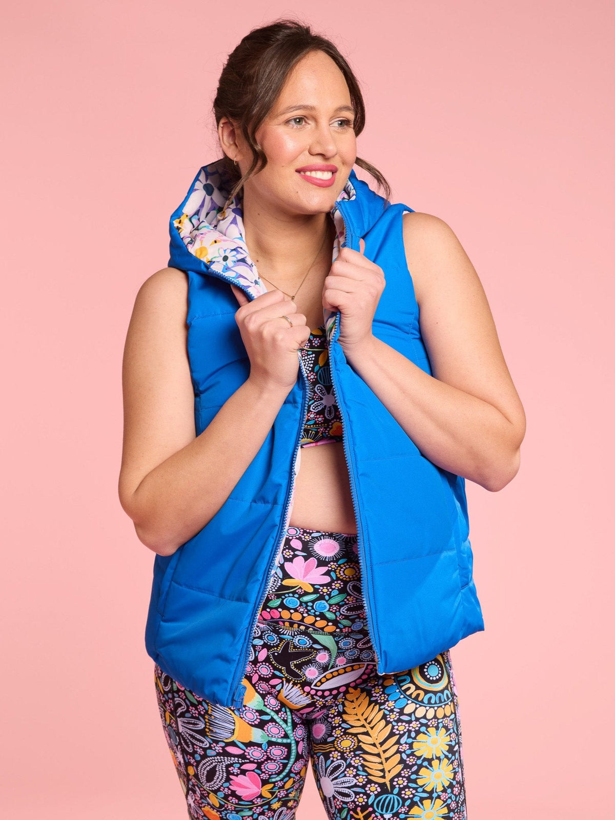 Garden Reef Reversible Hooded Puffer Vest