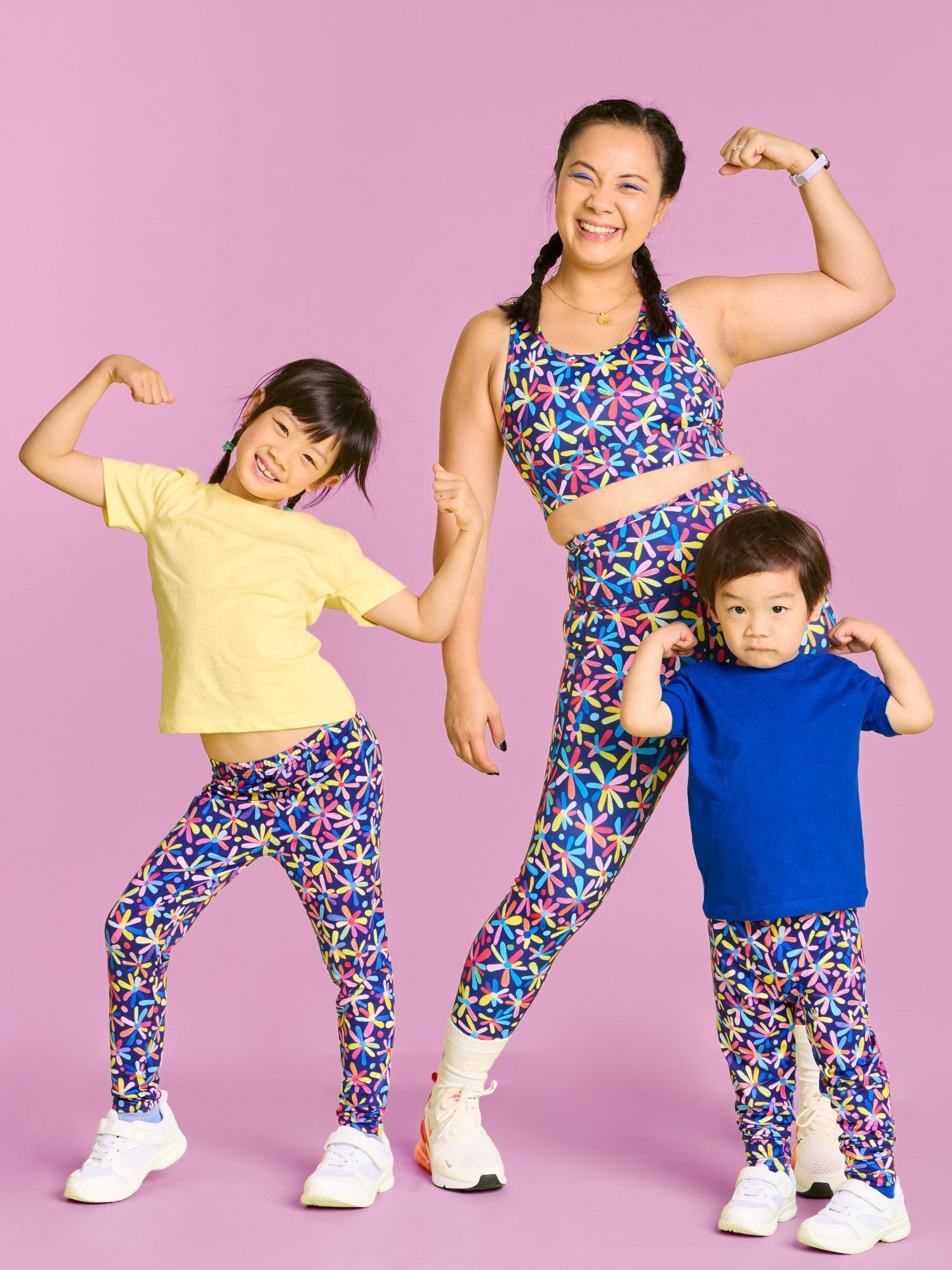 Happy Daisies - Bamboo Kids Leggings - brother sister matching outfits
