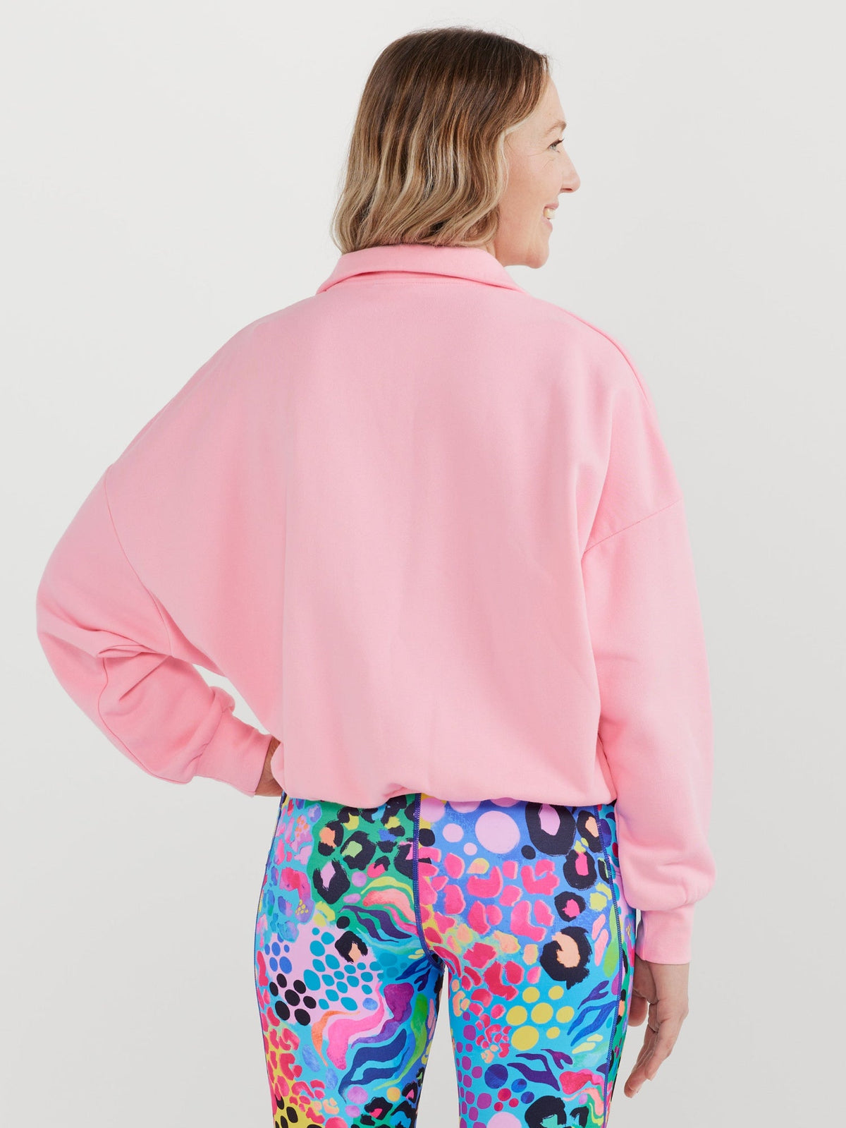 Happy Daisies FlexiZip Sweatshirt - Pink