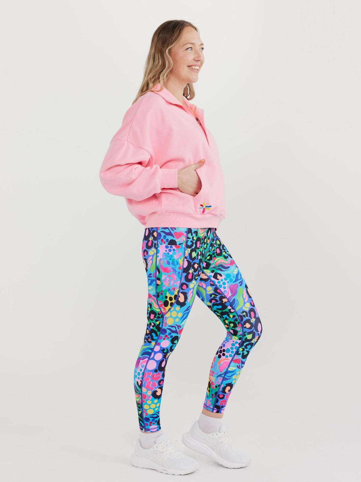 Happy Daisies FlexiZip Sweatshirt - Pink