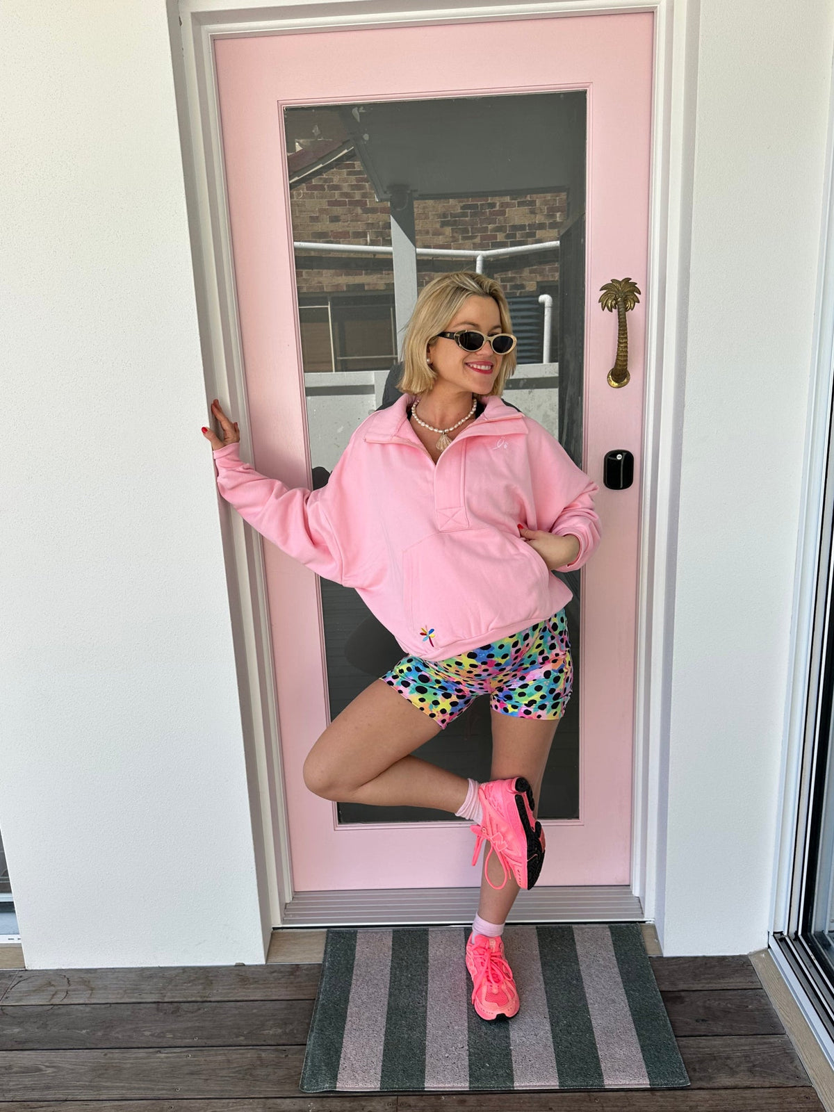 Happy Daisies FlexiZip Sweatshirt - Pink