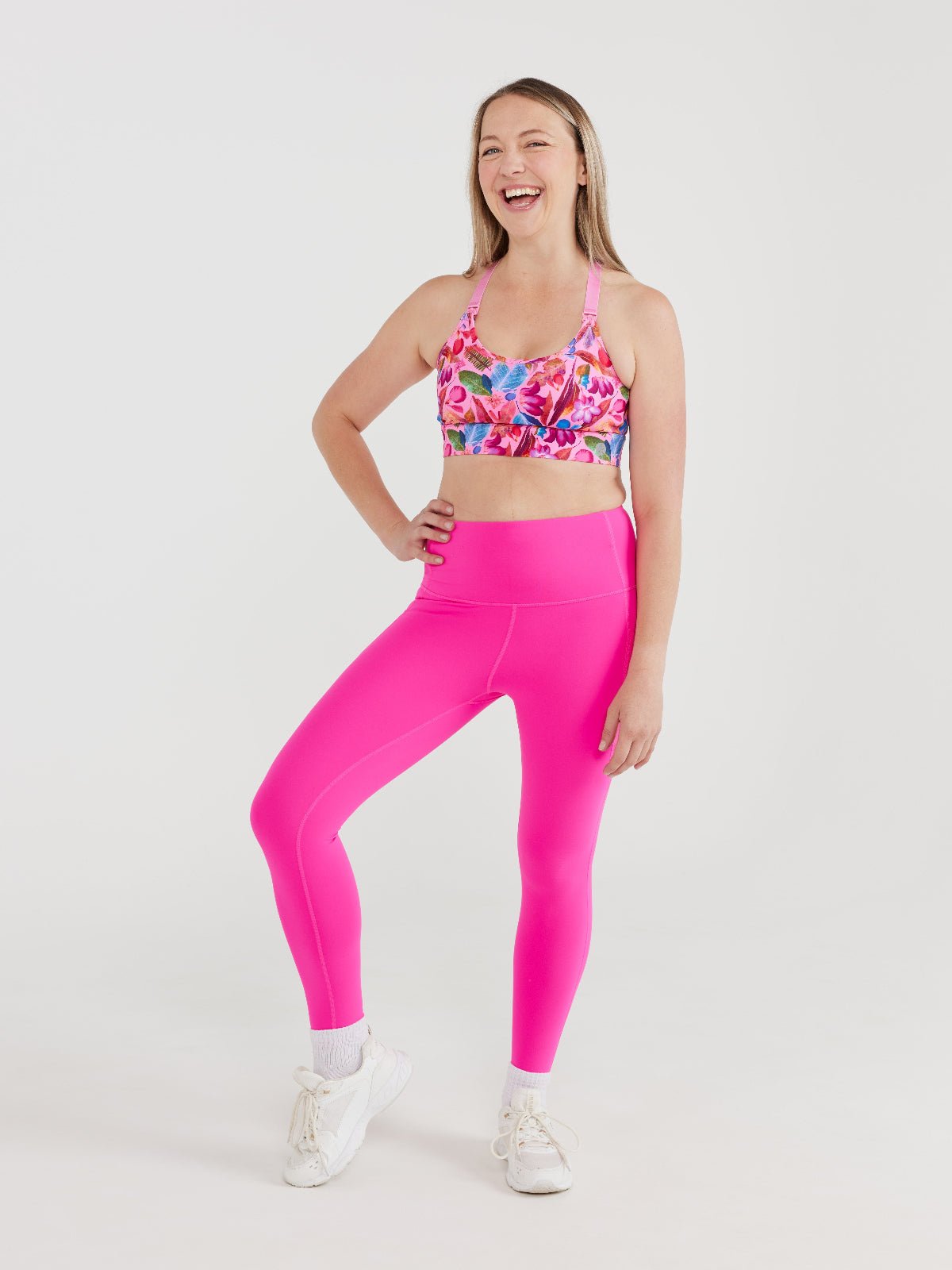 Hot Pink Elevate Legging - 7/8 length