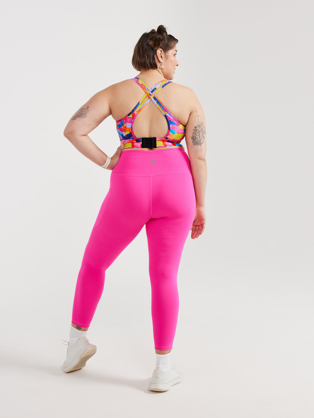 Hot Pink Elevate Legging - 7/8 length