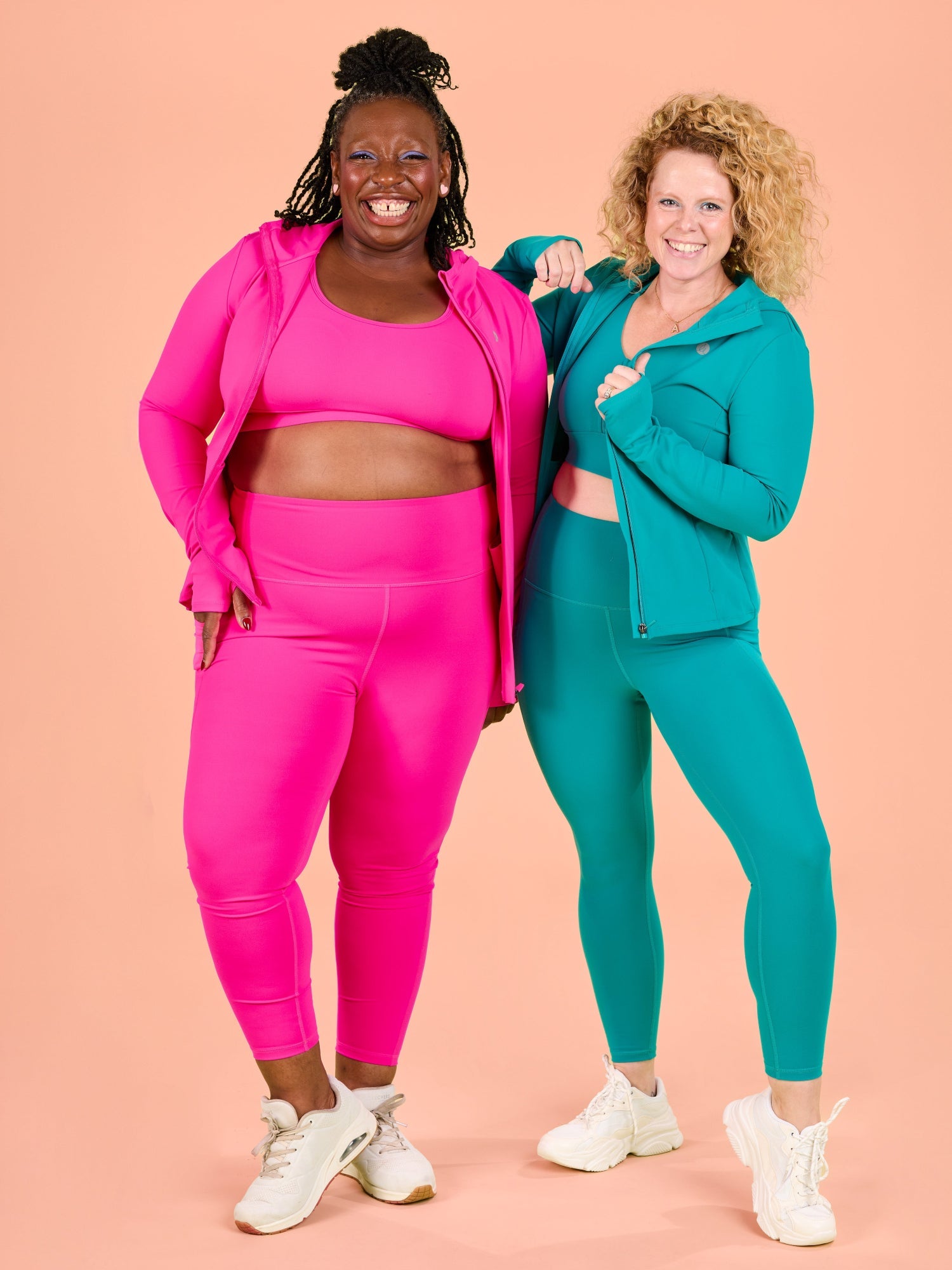 High-Waisted 7/8 Brushed Leggings with Pockets Hot Pink Mama