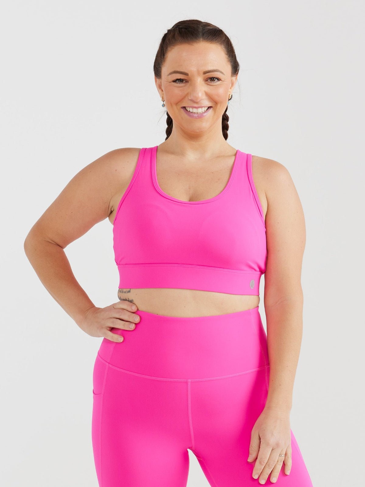 Hot Pink Liberty Hookback Crop