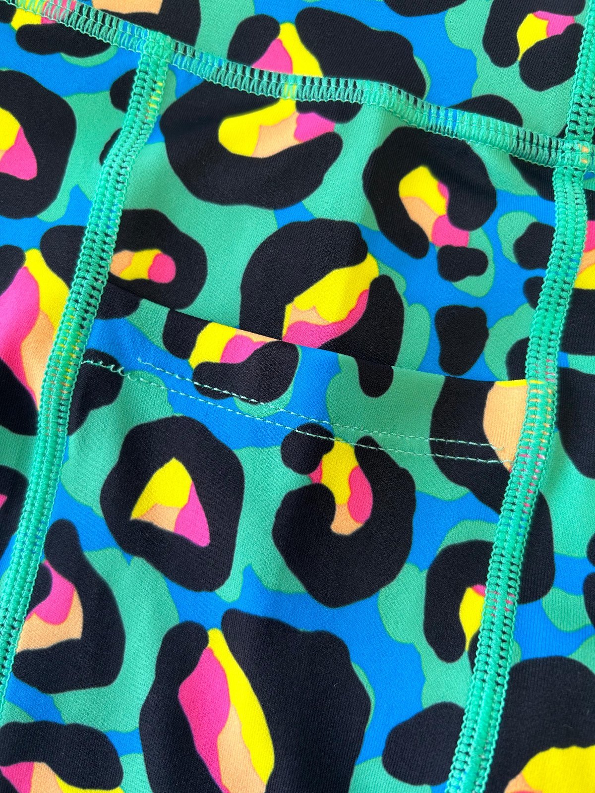 IMPERFECT Neon Leopard Everyday Shortie Bike Shorts (FINAL SALE)