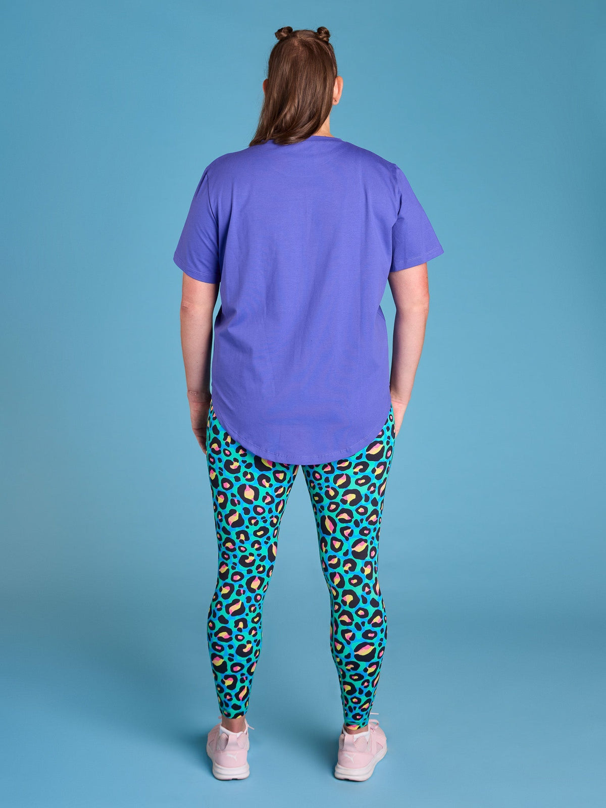 Indigo Purple Sprinkle Positivi-Tee - longline t shirt tall woman