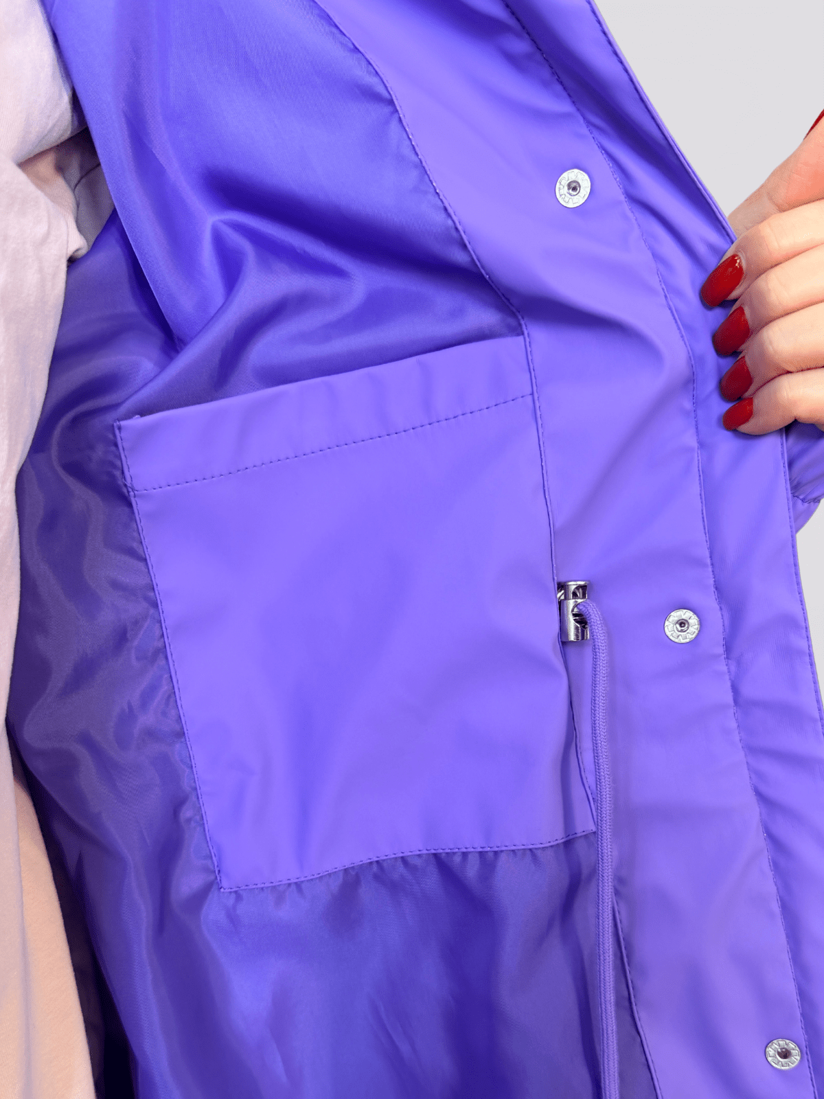 Iris Longline Raincoat- Electric Violet