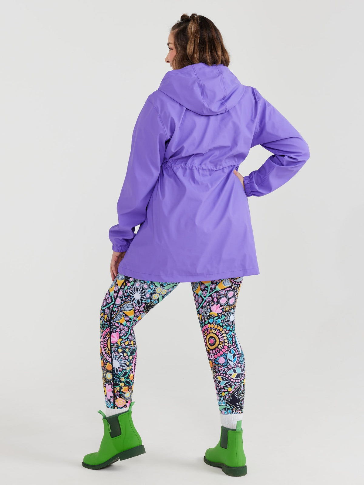 Iris Longline Raincoat- Electric Violet