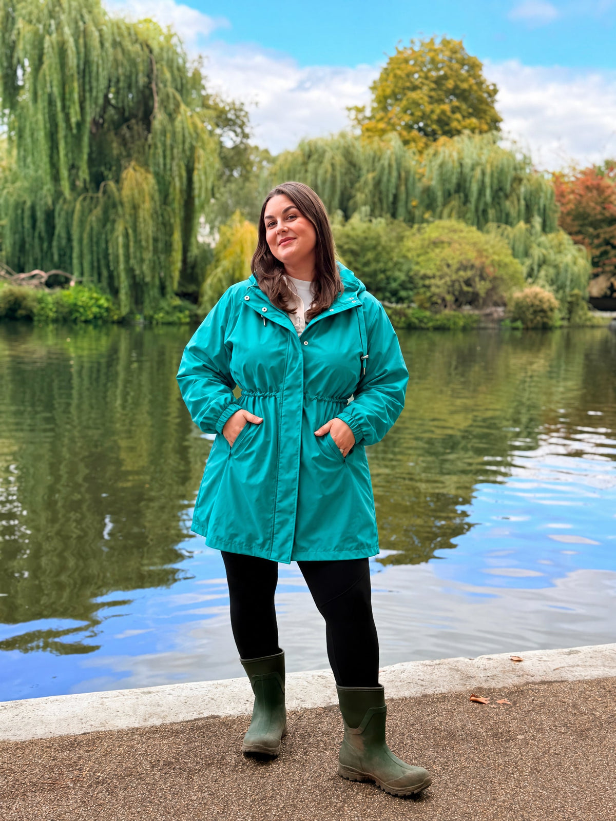 Iris Longline Raincoat: Reef, image 13