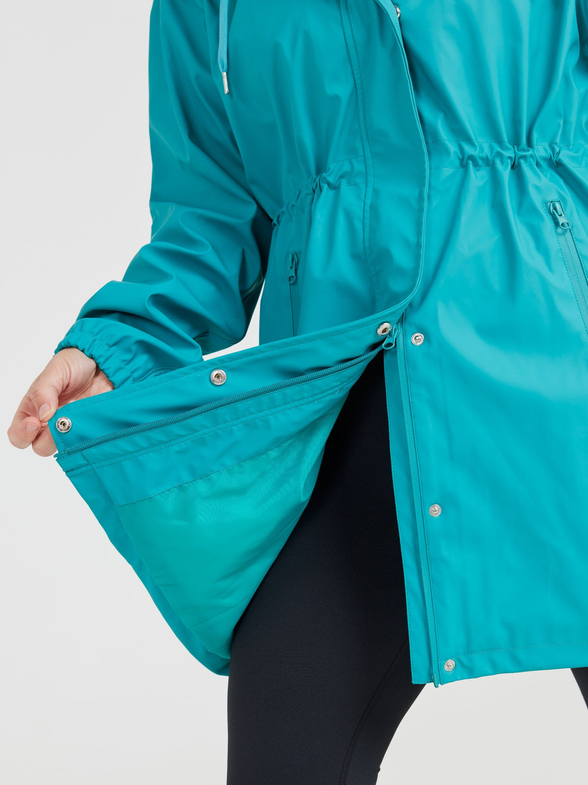 Iris Longline Raincoat- Reef