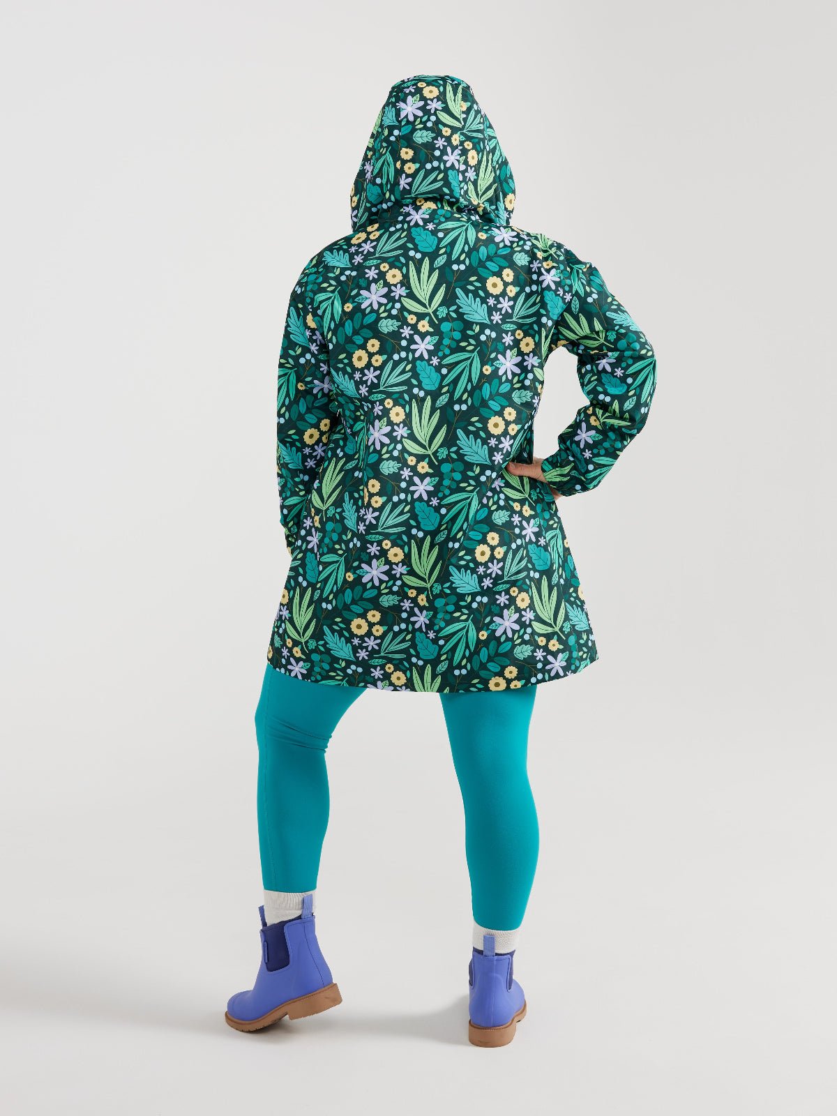 Leaves & Blooms Longline Raincoat (PREORDER)