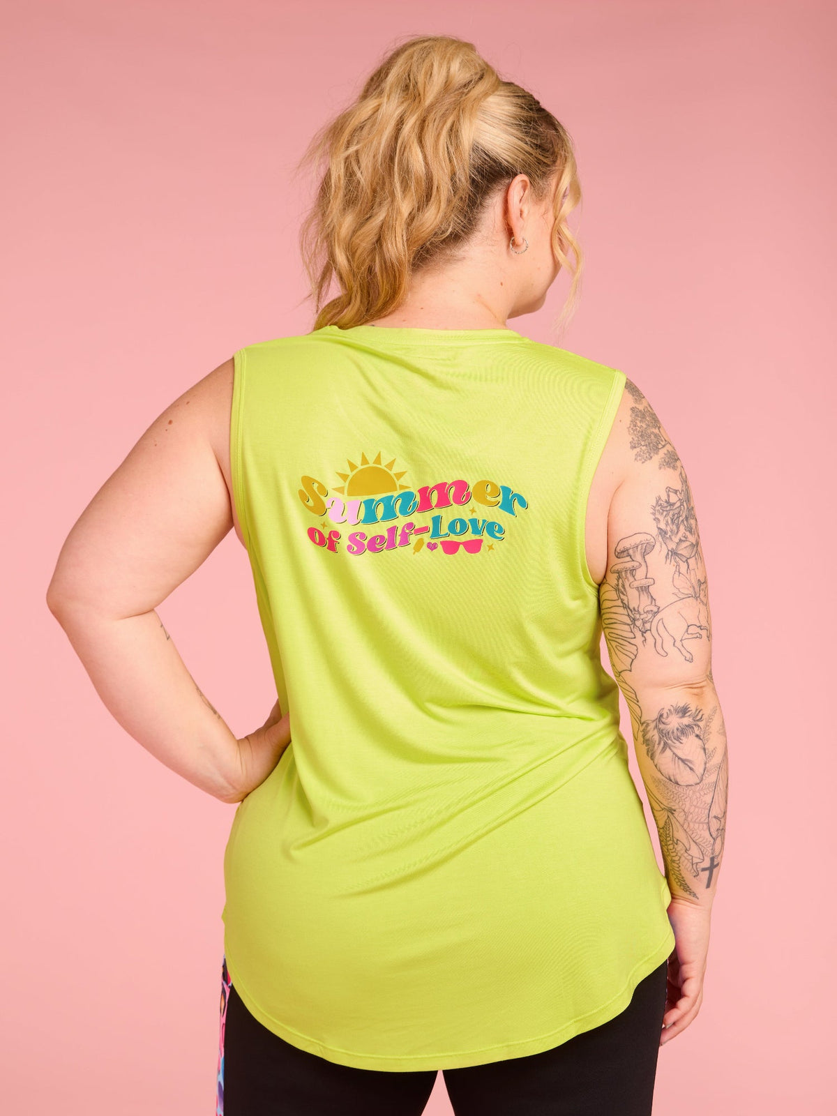 Lime Yellow Active Curve Tank