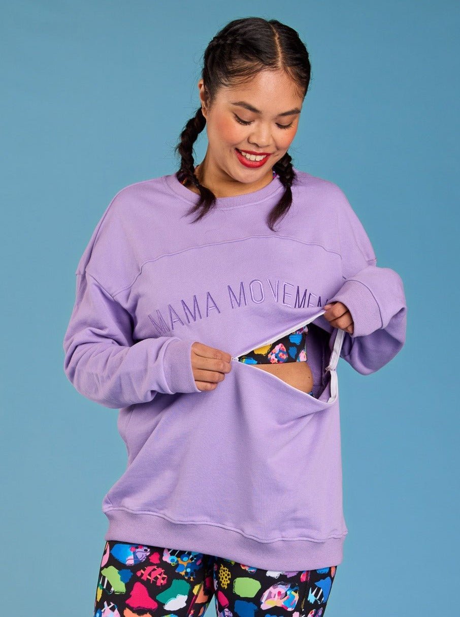Mama Movement Nursing Sweatshirt - Lavender -