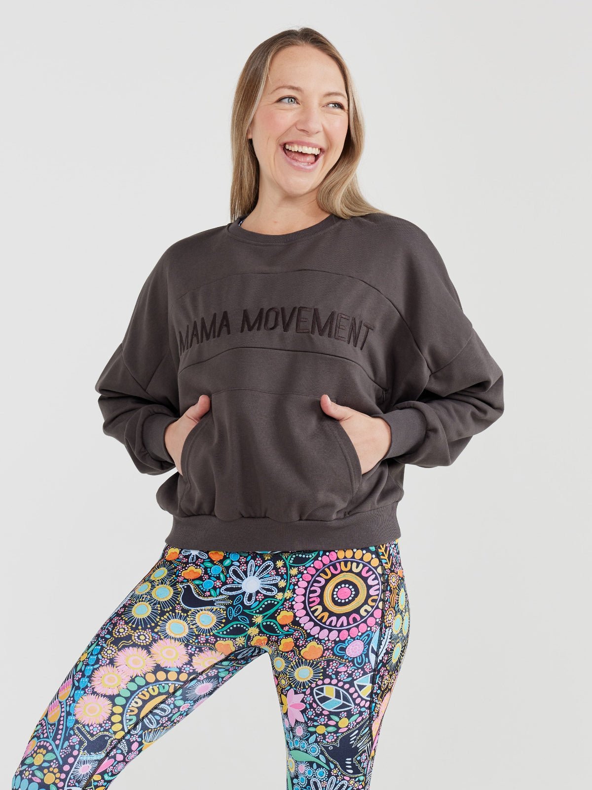 Mama Movement Nursing Sweatshirt - Mocha Grey