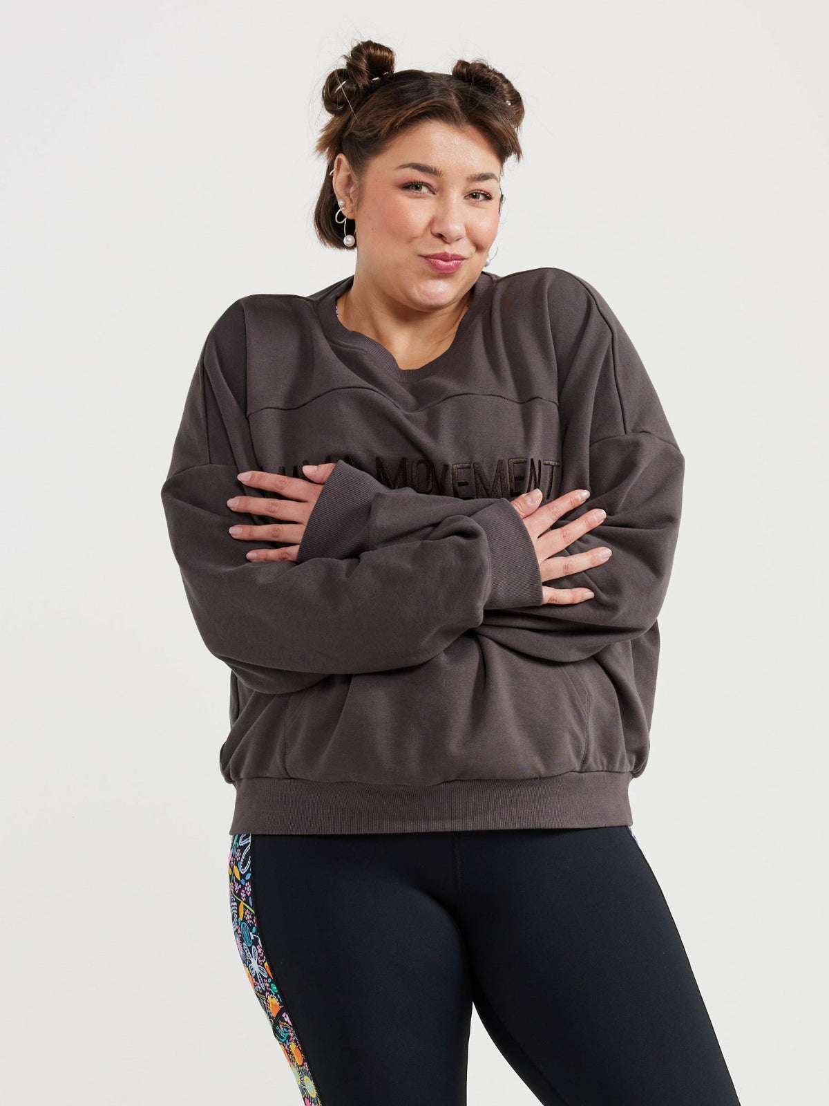 Mama Movement Nursing Sweatshirt - Mocha Grey