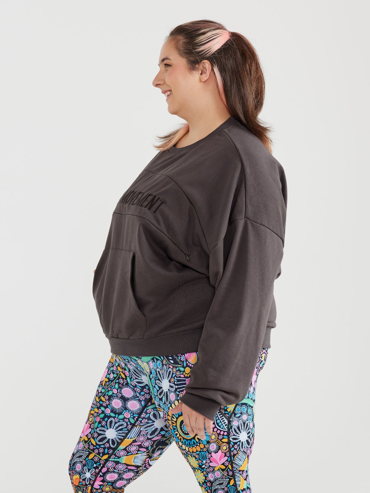 Mama Movement Nursing Sweatshirt - Mocha Grey