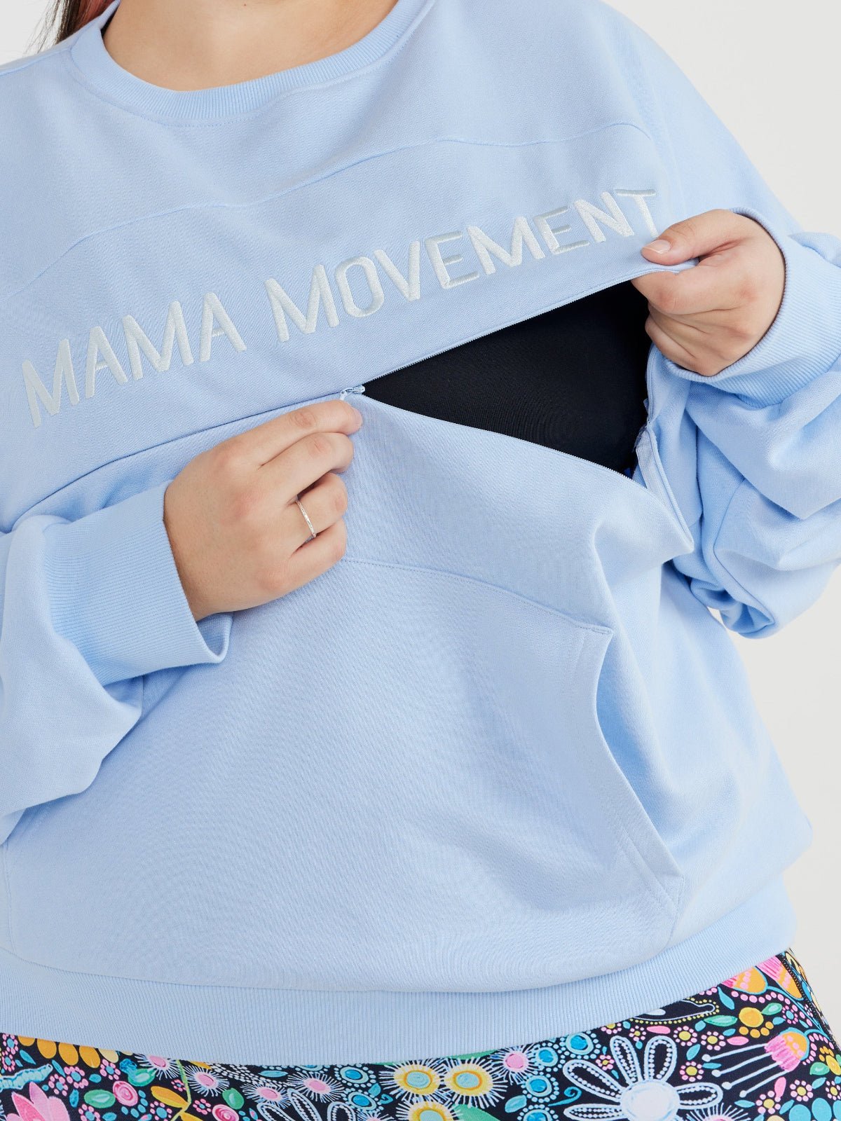 Mama Movement Nursing Sweatshirt - Sky Blue