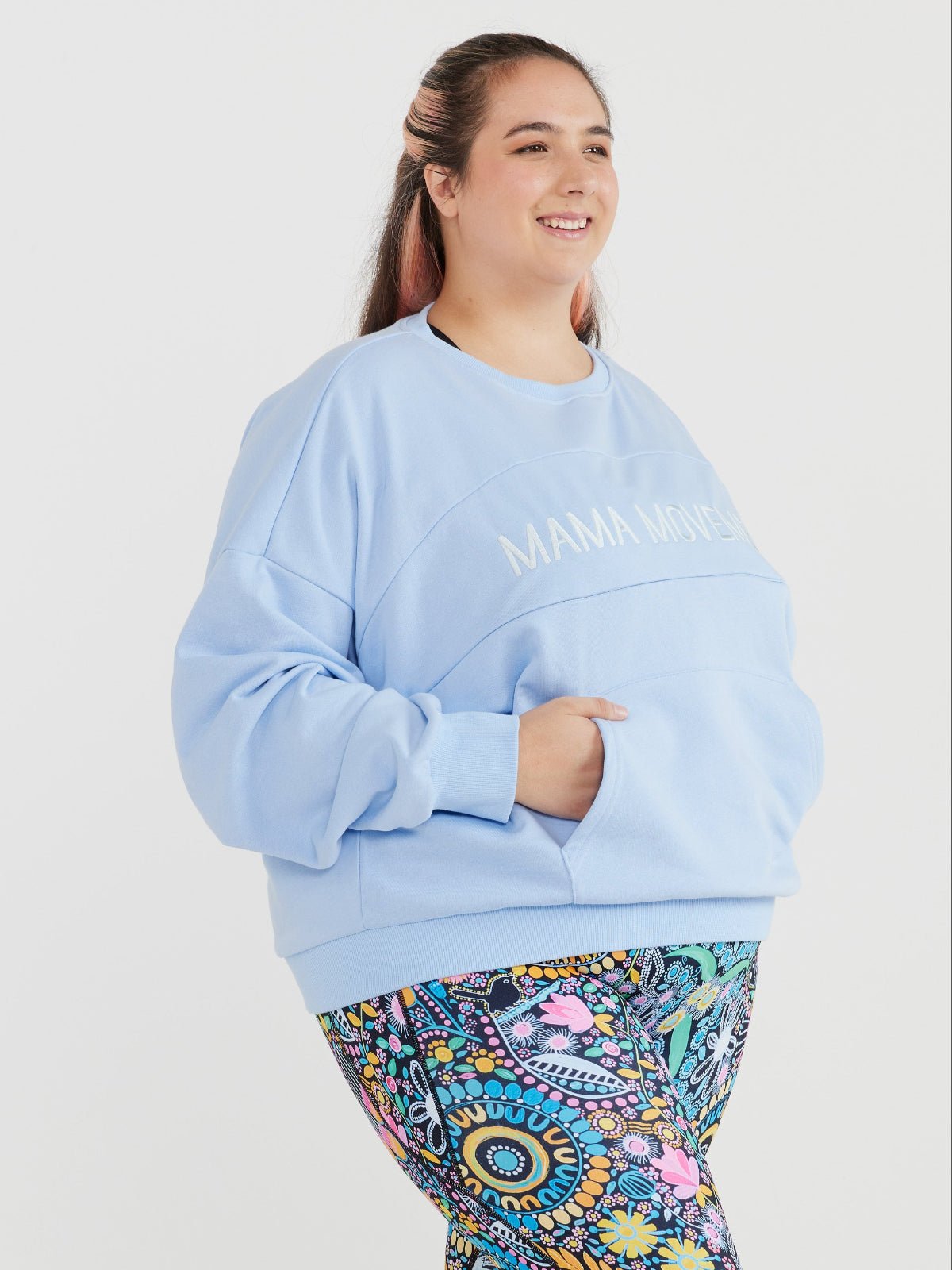 Mama Movement Nursing Sweatshirt - Sky Blue