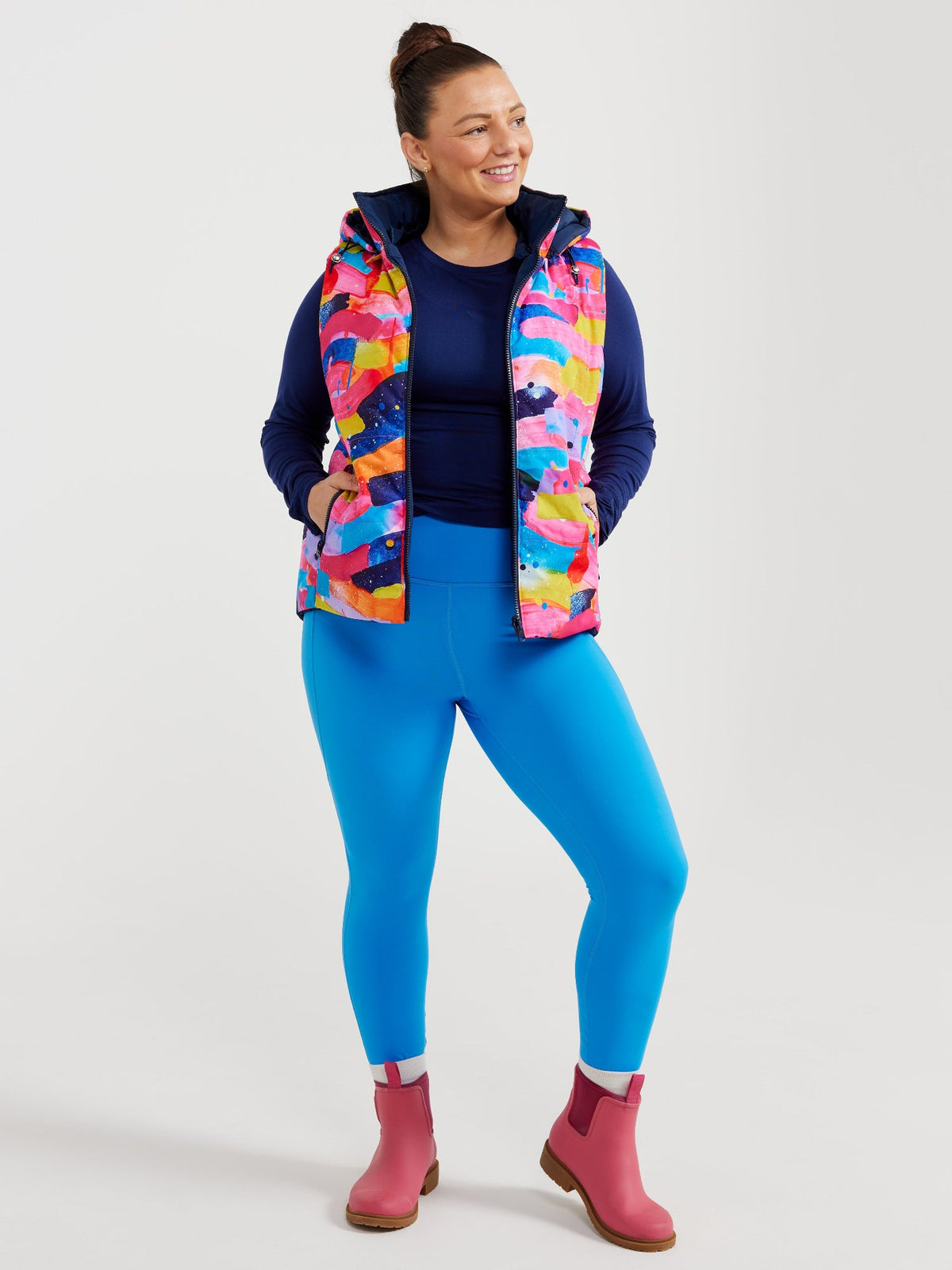 Neon Flow Reversible Hooded Puffer Vest- Adults (PREORDER)