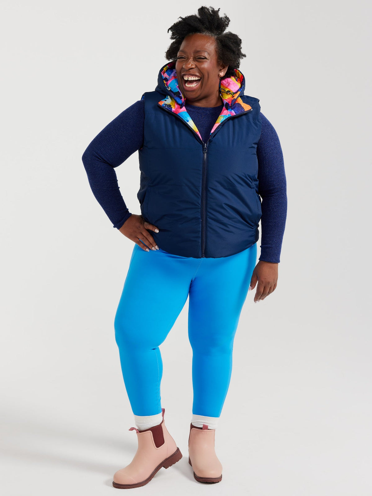 Neon Flow Reversible Hooded Puffer Vest- Adults (PREORDER)