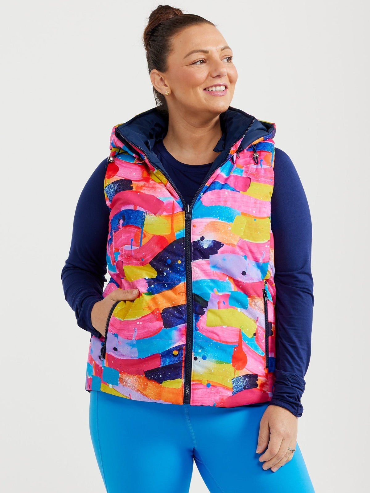 Neon Flow Reversible Hooded Puffer Vest- Adults (PREORDER)