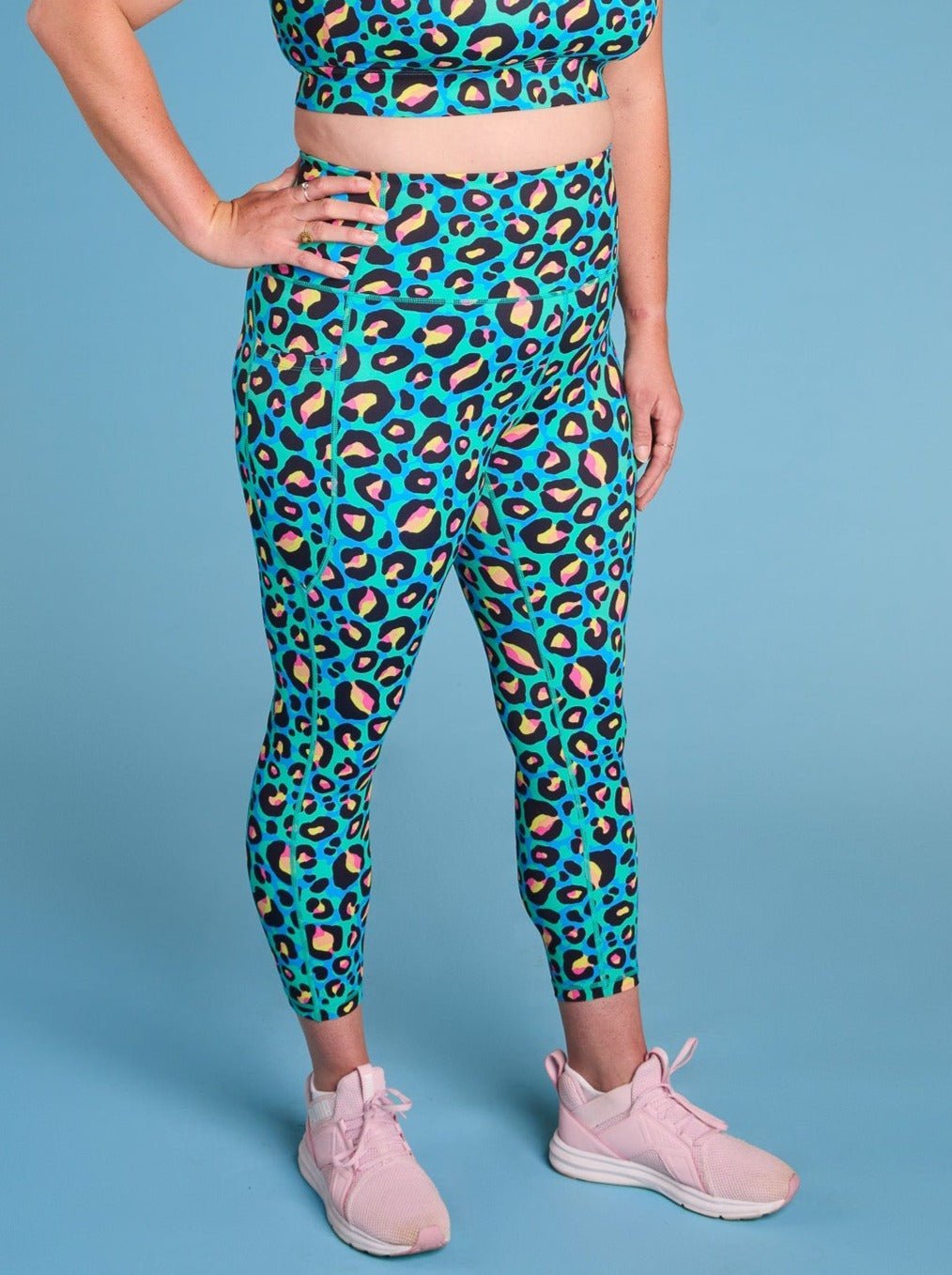 Neon Leopard Everyday Legging - 7/8-length - high waisted leggings with tummy control