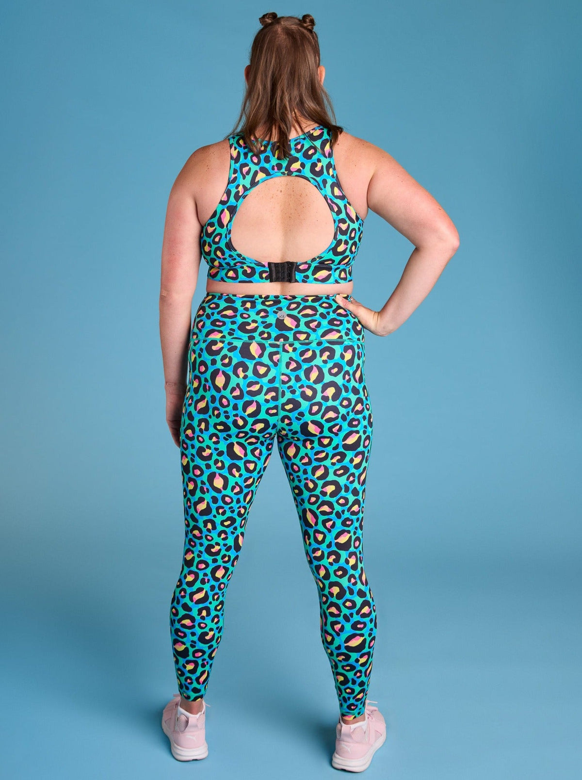 Neon Leopard Liberty Hookback Crop