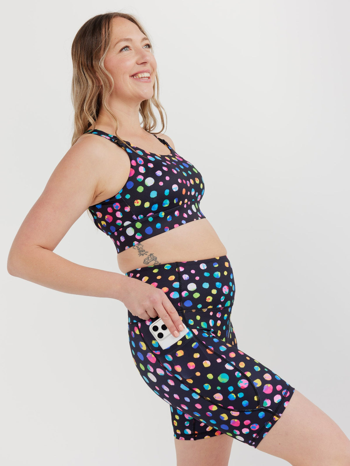 Night Polka Everyday Bike Shorts