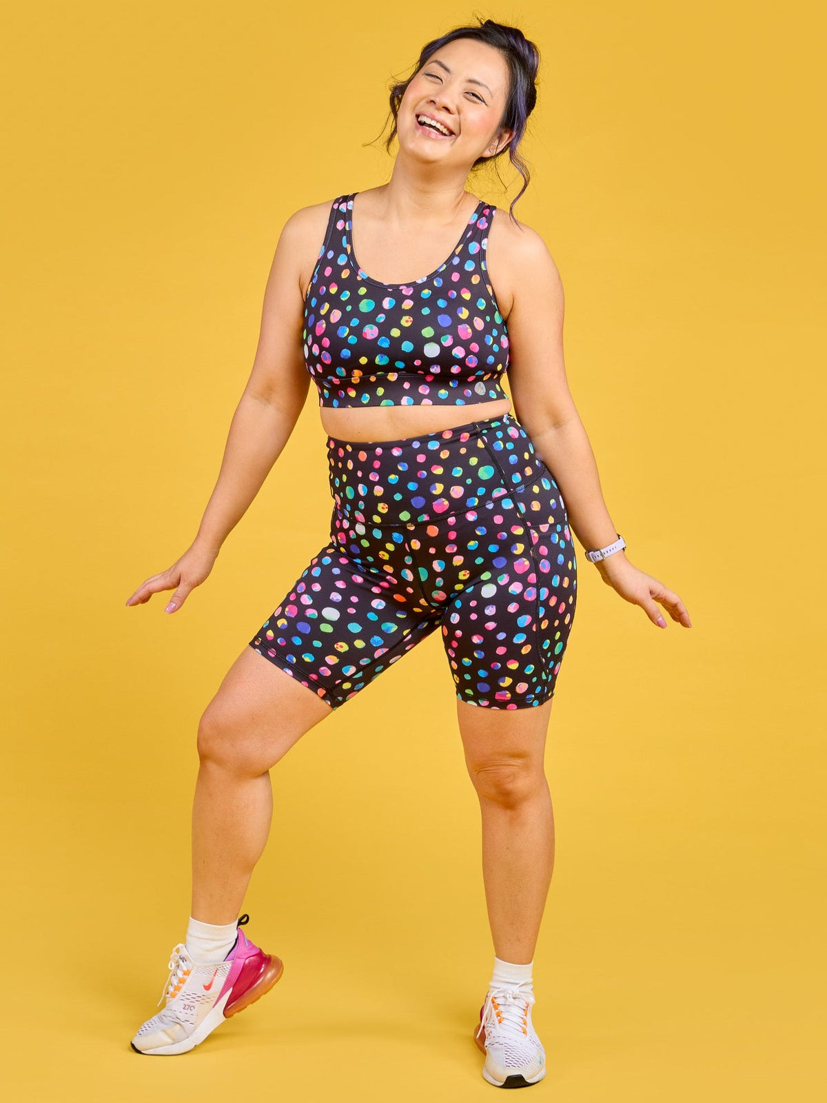Night Polka Everyday Bike Shorts